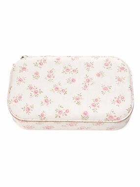 cupcakes & cashmere Pink and Cream Floral Jewelry Case